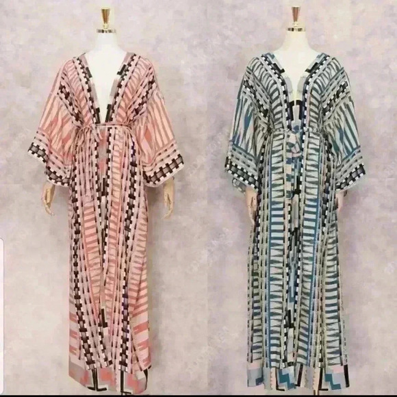 VINTAGE BOHEMIAN ROBE KIMONO - Picture 3 of 15